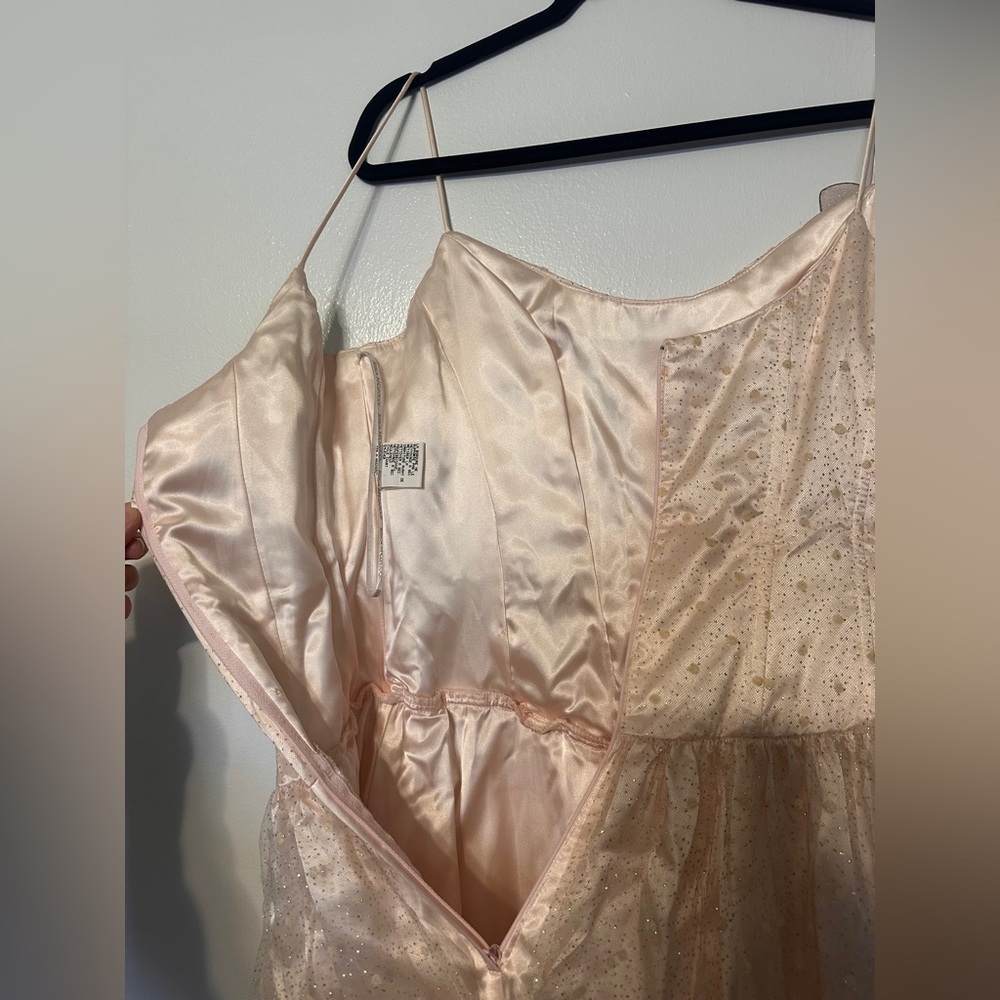 Gunne Sax Princess Tulle Glitter Prom Dress Blush Pink Butterfly Corset Size 10 - Picture 8 of 8